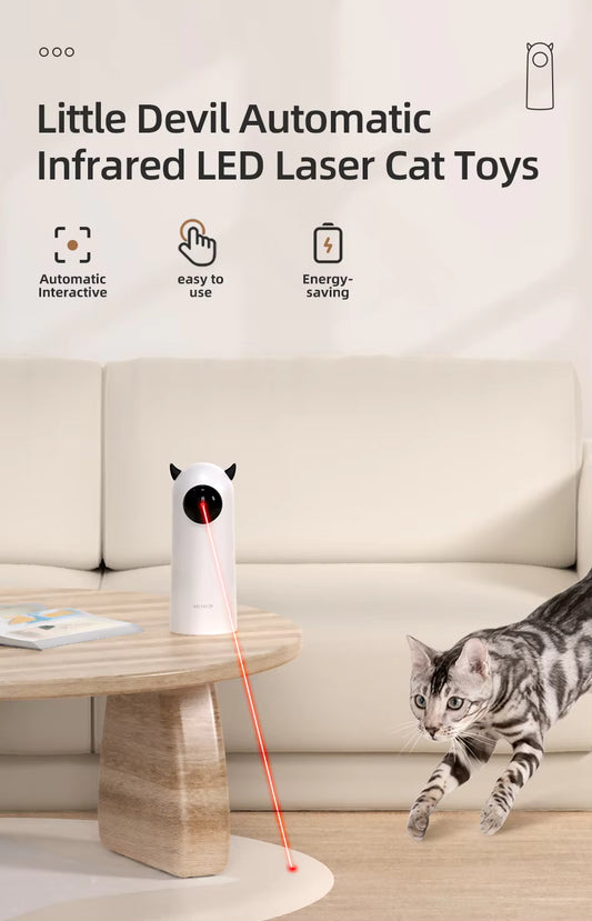 Bark Node ROJECO Interactive LED Laser Cat Toy – Automatic Teasing Toy